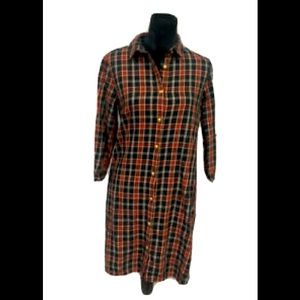 Zara Plaid Button up dress